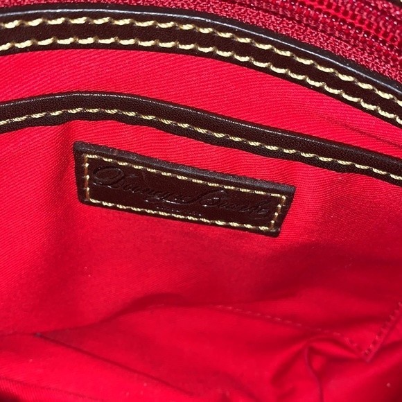 Vintage Dooney & Bourke Toledo Bordeaux Red & Brown Leather Winged Satchel - Picture 5 of 12